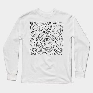 Rough Diamond Fashion Print White Long Sleeve T-Shirt